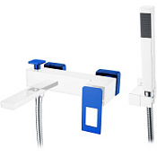 Смеситель Boheme Q 143-CRBlue для ванны, хром/синий