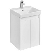 Тумба под раковину Aquaton Сканди 1A278701SD010 45 с дверками, белый/белый матовый