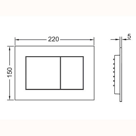 Кнопка смыва Tece Now 9240418 никель металлик