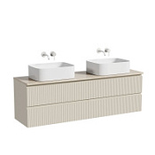 Тумба с раковиной и столешницей Sancos Snob R 160 SNR80CE+TT160A2 Beige Soft/Kreman