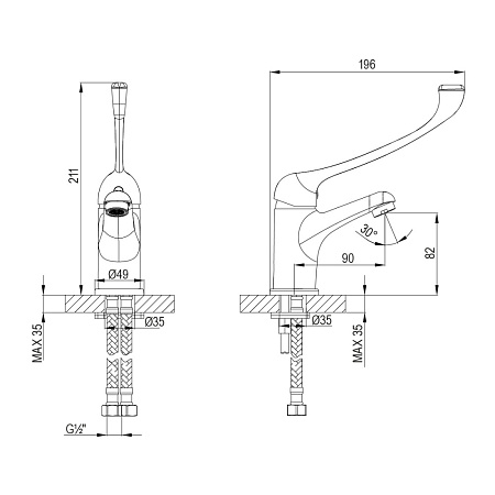 Смеситель Lemark Project LM4636C для раковины, хром