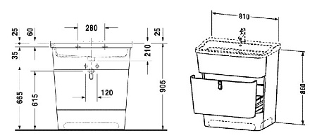 Мебель для ванной Duravit Esplanade 85 белая