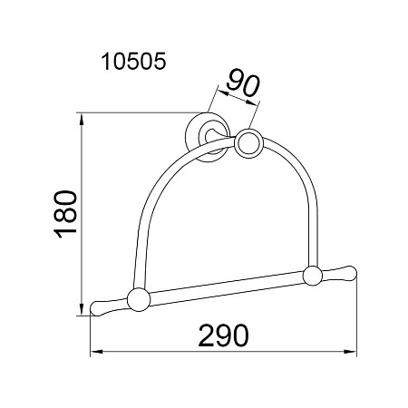 Полотенцедержатель Boheme Chiaro 10505 золото