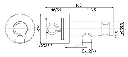 Гигиенический душ со смесителем Bossini Paloma Flat Mixer Set E37011B.030 хром