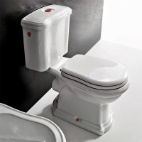 Унитаз-компакт Kerasan Retro 101301 горизонтальный выпуск, фурнитура бронза