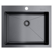 Кухонная мойка Omoikiri Akisame  59-GM 59х51 вороненая сталь