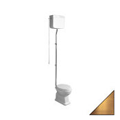 Унитаз напольный Simas Londra LO911bi горизонтальный выпуск, с высоким бачком, белый/бронза