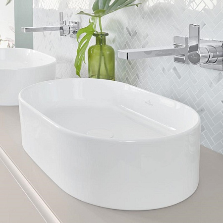 Раковина Villeroy & Boch Collaro 4A1956RW 56х36 stone white