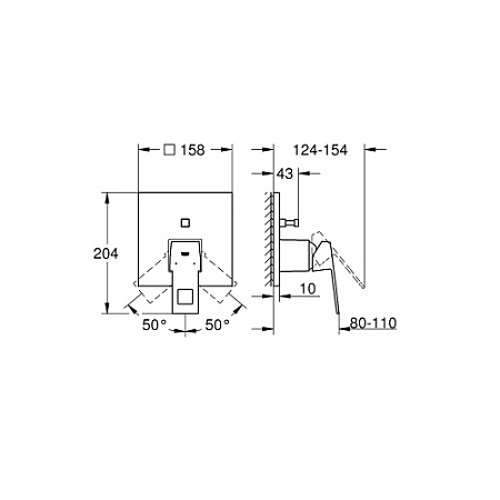Смеситель Grohe Eurocube 24062000 для душа