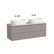 Тумба с раковиной и столешницей Sancos Snob R 140 SNR70SM+TT140A2 Doha Soft/Black Sky