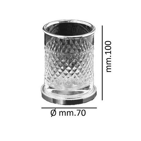 Стакан Boheme Aura 10252-CR для зубных щеток, хром