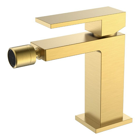 Смеситель Boheme Qubic 476-MG для биде, золото матовое