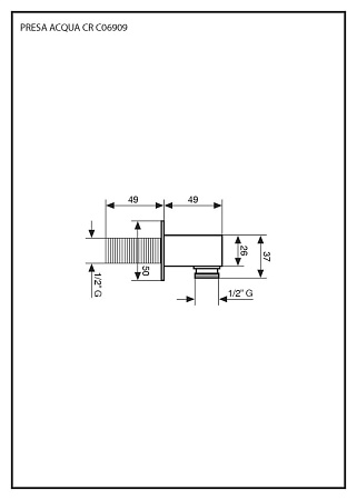 Шланговое подключение Emmevi C06909/CR хром