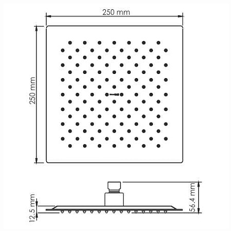 Верхний душ WasserKRAFT Mindel A254 25 белый матовый