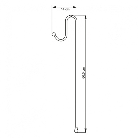 Полка WasserKRAFT K-71122 хром