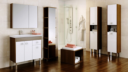 Мебель для ванной Aqwella Командор Kom.01.08/n/VM напольная венге магия