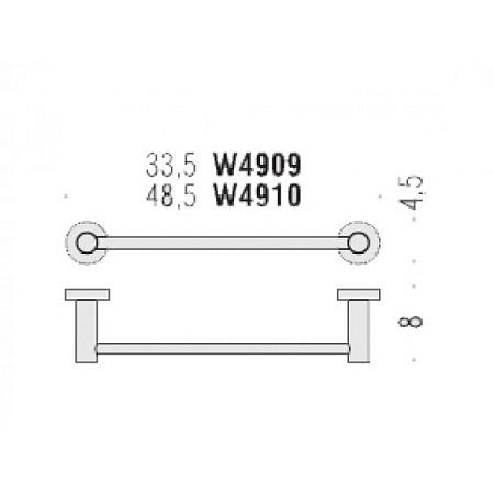 Полотенцедержатель Colombo Plus W4909.NM 33,5 черный матовый