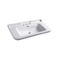 Раковина Kerasan Waldorf 4144K1bi/cr*3 120 c 3 отверстиями под смеситель, белый