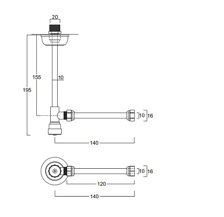 Угловой кран Simas Accessori 120006ORO 3/4" золото
