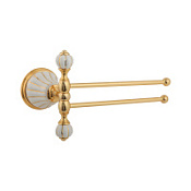 Полотенцедержатель Migliore Olivia 17528 L20 керамика белая с золотым декором, золото