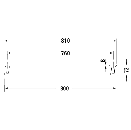 Полотенцедержатель  Duravit Starck T 0099434600 80 черный матовый