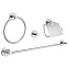 Набор аксессуаров Grohe Essentials 40776001 4 предмета, хром - фото 1