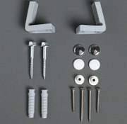 Комплект боковых крепежных винтов Simas F 88 Cr для унитаза или биде, белый/хром