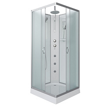 Душевая кабина Niagara Classic NG-1101-14BKTG 90x90x210 стекло матовое/профиль серебро