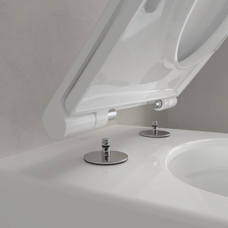 Унитаз подвесной Villeroy & Boch Subway 3.0 4670T901 безободковый, с микролифтом, alpin