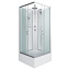 Душевая кабина Niagara Classic NG-1108-14BKT 90x90x90 стекло матовое/профиль серебро - фото 1