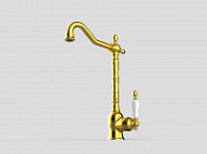 Смеситель GPD Retro MTE180-A для раковины, золото