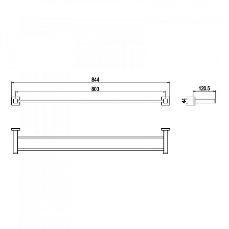 Полотенцедержатель Timo Selene 10056/00 80 двойной, хром