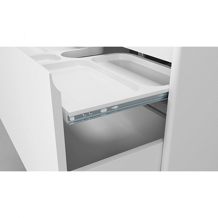 Тумба с раковиной Velvex Klaufs 80 1 ящик, белый глянцевый