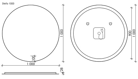 Зеркало Sancos Sfera SF1000 100 с подсветкой