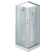 Душевая кабина Niagara Classic NG-1101-14BK 90x90x200 стекло матовое/профиль серебро