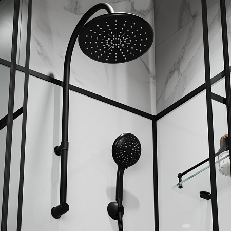 Душевая кабина Niagara Standart ST90/15QL/KL/BKT 90x90x225 черный матовый/прозрачный клетка