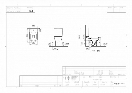 Унитаз-компакт VitrA Diana 9815B003-7201