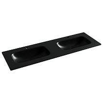 Раковина накладная Ceramica Nova Grace CN7022MB 141x45,7x13,7 два отверстия, черный матовый