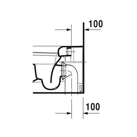 Унитаз приставной Duravit ME by Starck 2169590000+611000002000300 с функцией биде, белый