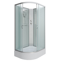Душевая кабина Niagara Classic NG-33984-14RBK 90x80x200 стекло матовое/профиль серебро