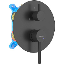 Смеситель Aquatek Европа AQ1347MB для душа, черный матовый