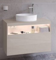 Тумба с раковиной Keuco Stageline 32865180100 80 с подсветкой, кашемир