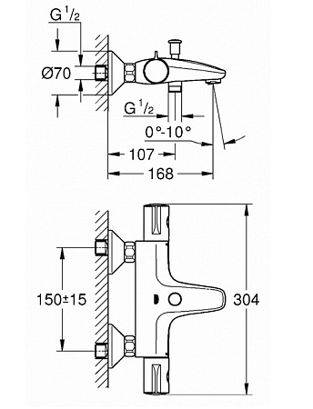 Термостат Grohe Grohtherm 800 34576000 для ванны