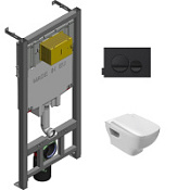 Комплект унитаз Jacob Delafon Struktura E21750RU-00 + инсталляция + кнопка + крышка