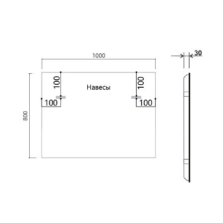 Зеркало Vincea VLM-3VN100-2 100x80