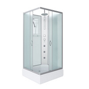 Душевая кабина Niagara Classic NG-33084-14QBKTG 100x80x210 стекло матовое/профиль серебро