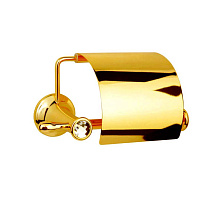 Держатель туалетной бумаги Boheme Chiaro 10501 с крышкой, золото