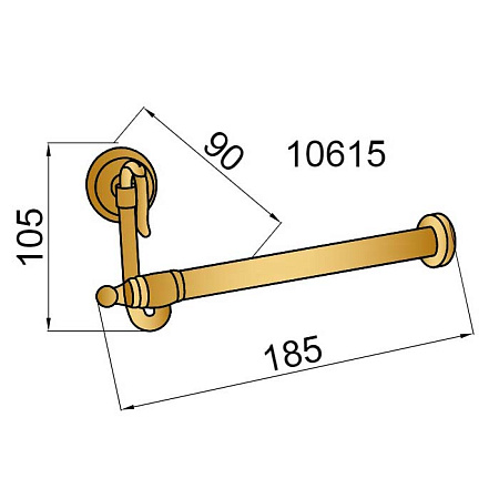 Держатель туалетной бумаги Boheme Medici 10615 без крышки, бронза