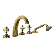 Смеситель Migliore Cristalia Swarovski 18581 на борт ванны, бронза