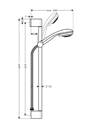 Душевой гарнитур Hansgrohe Crometta 85 27767000 хром